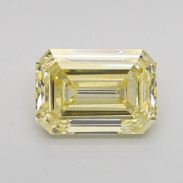 Loose Diamond - EMERALD 1.01ct Fancy Light Yellow VS2: Loose Diamond - EMERALD 1.01ct Fancy Light Yellow VS2 Source: This is a real non-mined Diamond that has been grown in a lab Shape: EMERALD Carats: 1.01 Color: Fancy Light Yellow Certification: IGI Vid