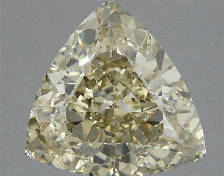 Loose Diamond - TRIANGULAR 2.57ct Fancy Light Yellow VS1: Loose Diamond - TRIANGULAR 2.57ct Fancy Light Yellow VS1 Source: This is a real non-mined Diamond that has been grown in a lab Shape: TRIANGULAR Carats: 2.57 Color: Fancy Light Yellow Certification: I