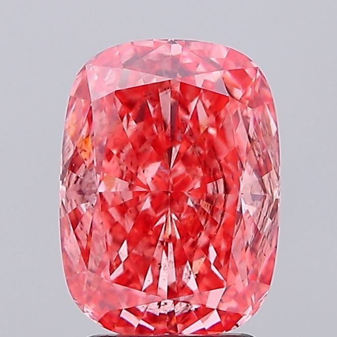 Loose Diamond - CUSHION BRILLIANT 2.77ct Fancy Vivid Pink SI2: Loose Diamond - CUSHION BRILLIANT 2.77ct Fancy Vivid Pink SI2 Source: This is a real non-mined Diamond that has been grown in a lab Shape: CUSHION BRILLIANT Carats: 2.77 Color: Fancy Vivid Pink Certif