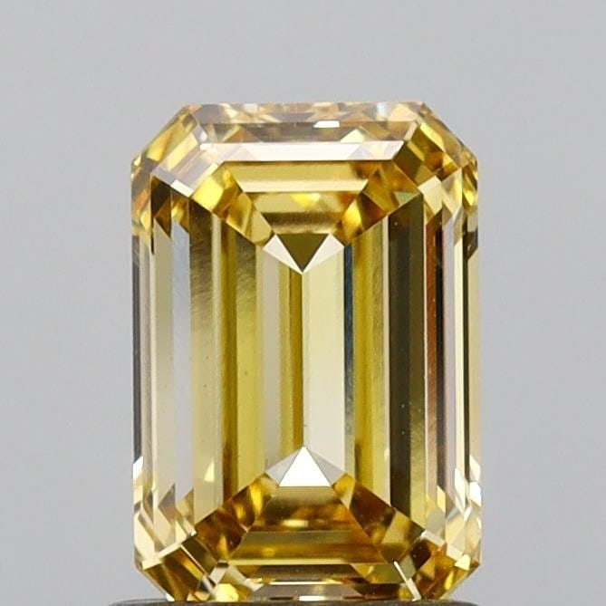 Loose Diamond - EMERALD 1.3ct Fancy Vivid Yellow VS1: Loose Diamond - EMERALD 1.3ct Fancy Vivid Yellow VS1 Source: This is a real non-mined Diamond that has been grown in a lab Shape: EMERALD Carats: 1.3 Color: Fancy Vivid Yellow Certification: NONE Vide