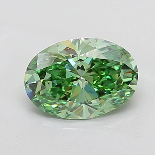 Loose Diamond - OVAL 1.55ct Fancy Vivid Green VS2: Loose Diamond - OVAL 1.55ct Fancy Vivid Green VS2 Source: This is a real non-mined Diamond that has been grown in a lab Shape: OVAL Carats: 1.55 Color: Fancy Vivid Green Certification: IGI Video: