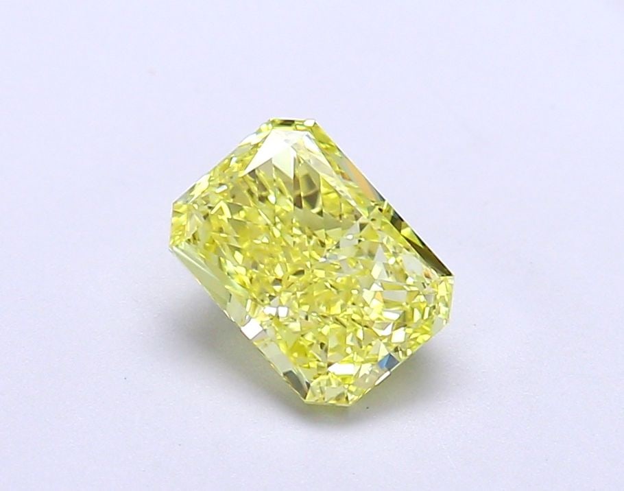 Loose Diamond - RADIANT 1.14ct Fancy Vivid Yellow IF: Loose Diamond - RADIANT 1.14ct Fancy Vivid Yellow IF Source: This is a real non-mined Diamond that has been grown in a lab Shape: RADIANT Carats: 1.14 Color: Fancy Vivid Yellow Certification: IGI Vide