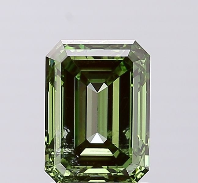 Loose Diamond - EMERALD 2.0ct Fancy Vivid Green I1: Loose Diamond - EMERALD 2.0ct Fancy Vivid Green I1 Source: This is a real non-mined Diamond that has been grown in a lab Shape: EMERALD Carats: 2.0 Color: Fancy Vivid Green Certification: IGI Video: