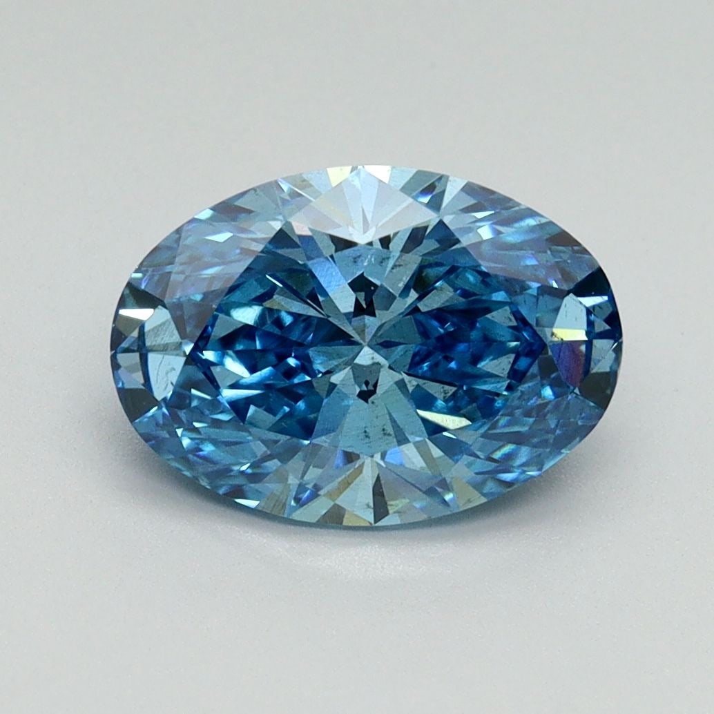 Loose Diamond - OVAL 2.01ct Fancy Vivid Blue SI1: Loose Diamond - OVAL 2.01ct Fancy Vivid Blue SI1 Source: This is a real non-mined Diamond that has been grown in a lab Shape: OVAL Carats: 2.01 Color: Fancy Vivid Blue Certification: IGI Video: