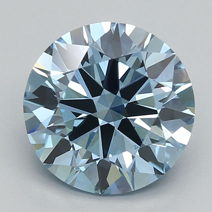 Loose Diamond - ROUND 2.02ct Fancy Vivid Blue VS1: Loose Diamond - ROUND 2.02ct Fancy Vivid Blue VS1 Source: This is a real non-mined Diamond that has been grown in a lab Shape: ROUND Carats: 2.02 Color: Fancy Vivid Blue Certification: NONE Video: