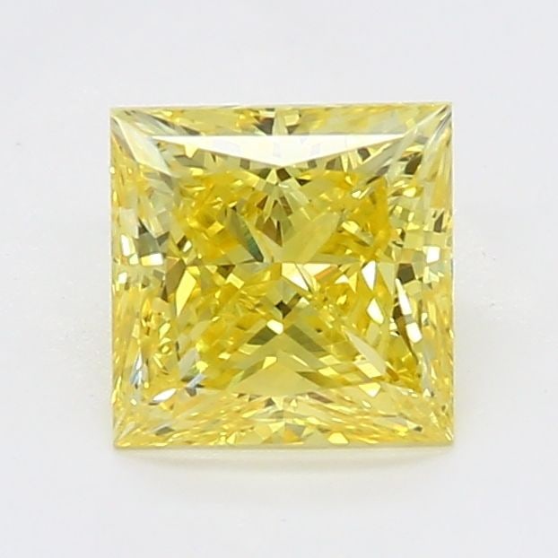 Loose Diamond - PRINCESS 0.82ct Fancy Vivid Yellow VS1: Loose Diamond - PRINCESS 0.82ct Fancy Vivid Yellow VS1 Source: This is a real non-mined Diamond that has been grown in a lab Shape: PRINCESS Carats: 0.82 Color: Fancy Vivid Yellow Certification: NONE 