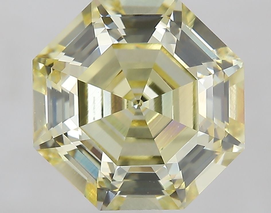 Loose Diamond - OCTAGONAL 3.02ct Fancy Yellow VVS2: Loose Diamond - OCTAGONAL 3.02ct Fancy Yellow VVS2 Source: This is a real non-mined Diamond that has been grown in a lab Shape: OCTAGONAL Carats: 3.02 Color: Fancy Yellow Certification: IGI Video: