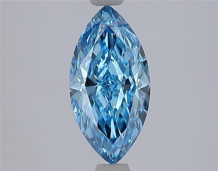 Loose Diamond - MARQUISE 1.55ct Fancy Vivid Blue VVS2: Loose Diamond - MARQUISE 1.55ct Fancy Vivid Blue VVS2 Source: This is a real non-mined Diamond that has been grown in a lab Shape: MARQUISE Carats: 1.55 Color: Fancy Vivid Blue Certification: IGI Vide