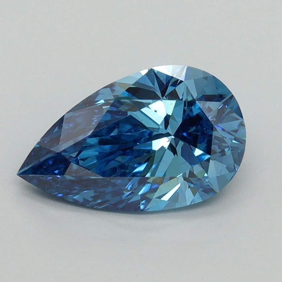 Loose Diamond - PEAR 1.5ct Fancy Vivid Blue VS2: Loose Diamond - PEAR 1.5ct Fancy Vivid Blue VS2 Source: This is a real non-mined Diamond that has been grown in a lab Shape: PEAR Carats: 1.5 Color: Fancy Vivid Blue Certification: IGI Video: