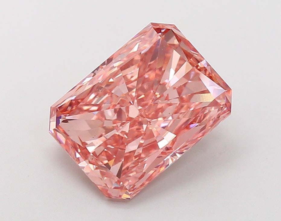 Loose Diamond - RADIANT 6.0ct Fancy Vivid Pink VS2: Loose Diamond - RADIANT 6.0ct Fancy Vivid Pink VS2 Source: This is a real non-mined Diamond that has been grown in a lab Shape: RADIANT Carats: 6.0 Color: Fancy Vivid Pink Certification: IGI Video: