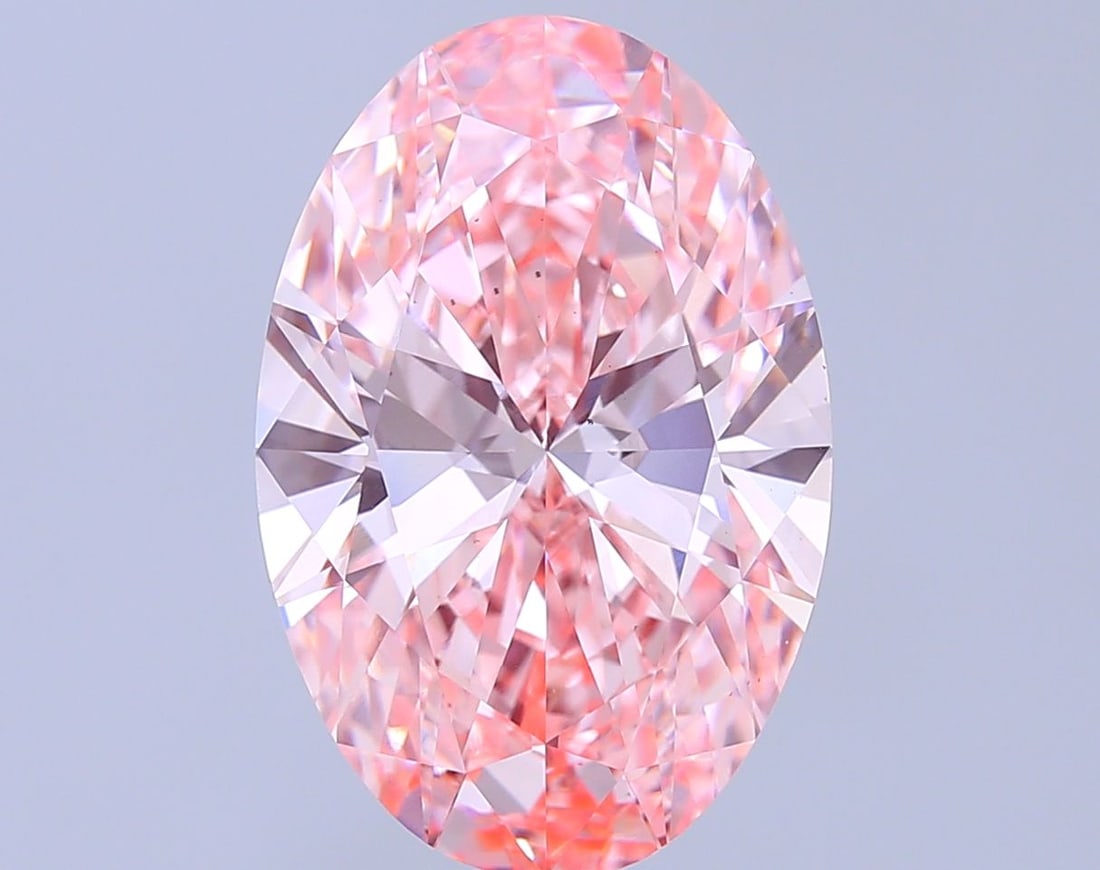 Loose Diamond - OVAL 8.02ct Fancy Vivid Pink VS1: Loose Diamond - OVAL 8.02ct Fancy Vivid Pink VS1 Source: This is a real non-mined Diamond that has been grown in a lab Shape: OVAL Carats: 8.02 Color: Fancy Vivid Pink Certification: IGI Video: