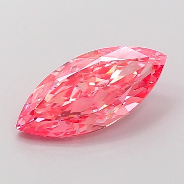 Loose Diamond - MARQUISE 1.61ct Fancy Vivid Pink VVS2: Loose Diamond - MARQUISE 1.61ct Fancy Vivid Pink VVS2 Source: This is a real non-mined Diamond that has been grown in a lab Shape: MARQUISE Carats: 1.61 Color: Fancy Vivid Pink Certification: IGI Vide