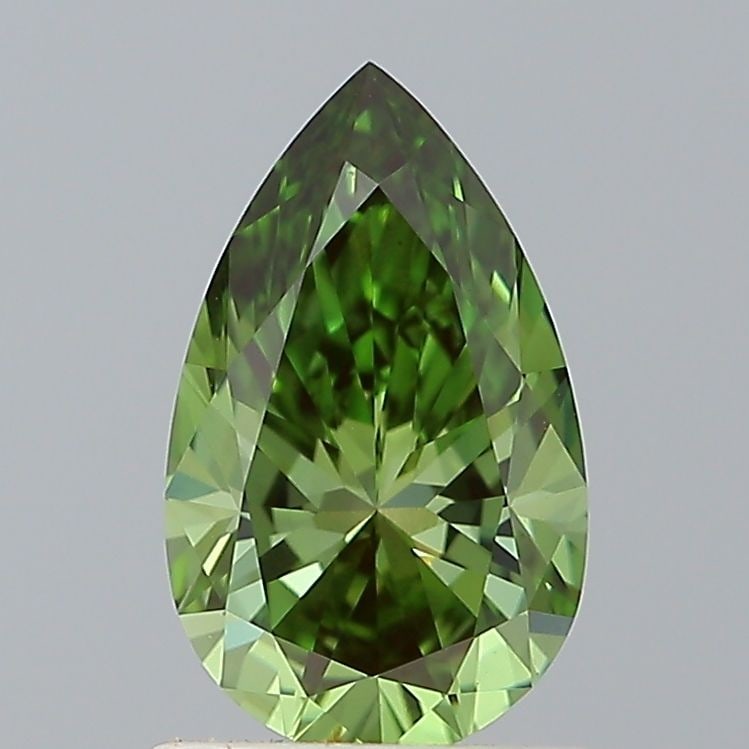 Loose Diamond - PEAR 1.06ct Fancy Vivid Green VS1: Loose Diamond - PEAR 1.06ct Fancy Vivid Green VS1 Source: This is a real non-mined Diamond that has been grown in a lab Shape: PEAR Carats: 1.06 Color: Fancy Vivid Green Certification: IGI The Diamond
