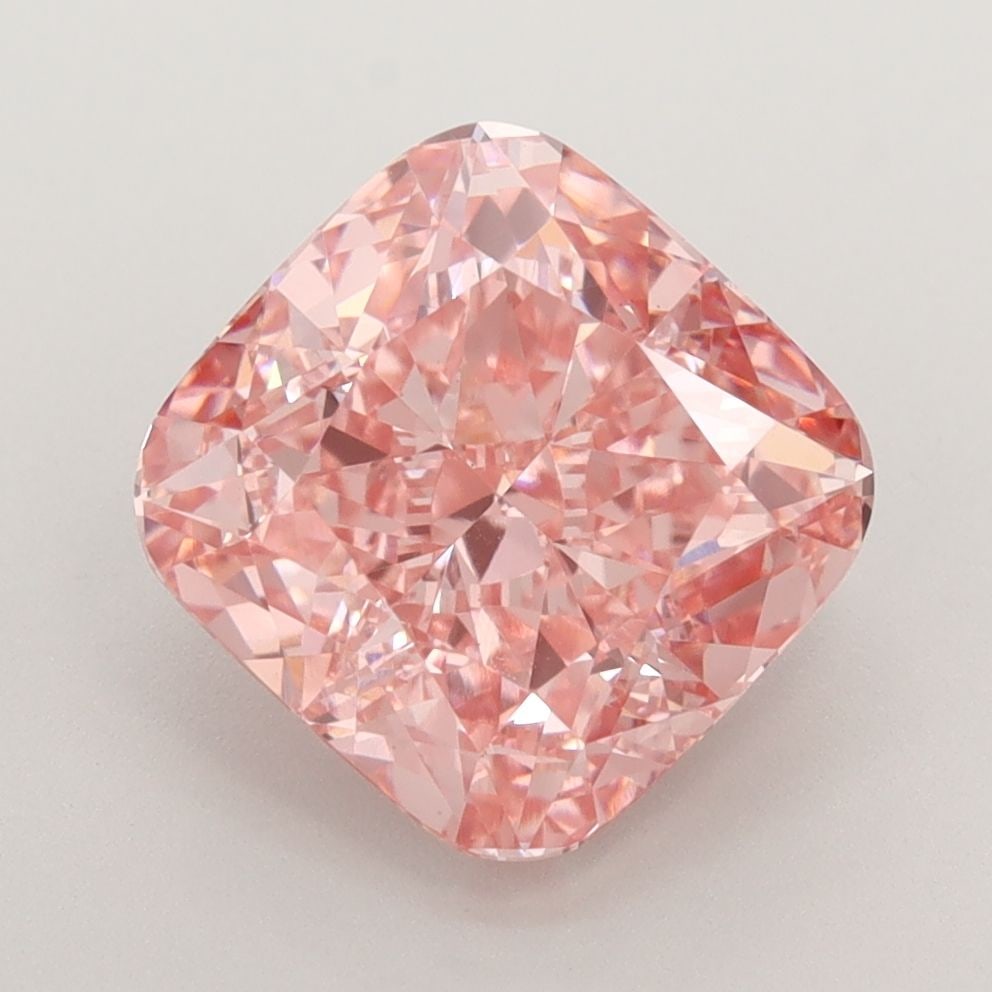Loose Diamond - CUSHION BRILLIANT 4.02ct Fancy Vivid Pink VS1: Loose Diamond - CUSHION BRILLIANT 4.02ct Fancy Vivid Pink VS1 Source: This is a real non-mined Diamond that has been grown in a lab Shape: CUSHION BRILLIANT Carats: 4.02 Color: Fancy Vivid Pink Certif