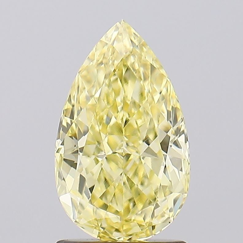 Loose Diamond - PEAR 1.52ct Fancy Intense Yellow VVS2: Loose Diamond - PEAR 1.52ct Fancy Intense Yellow VVS2 Source: This is a real non-mined Diamond that has been grown in a lab Shape: PEAR Carats: 1.52 Color: Fancy Intense Yellow Certification: IGI Vide