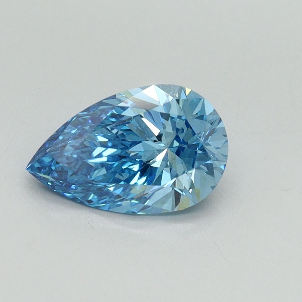 Loose Diamond - PEAR 1.04ct Fancy Vivid Blue VS2: Loose Diamond - PEAR 1.04ct Fancy Vivid Blue VS2 Source: This is a real non-mined Diamond that has been grown in a lab Shape: PEAR Carats: 1.04 Color: Fancy Vivid Blue Certification: IGI Video: