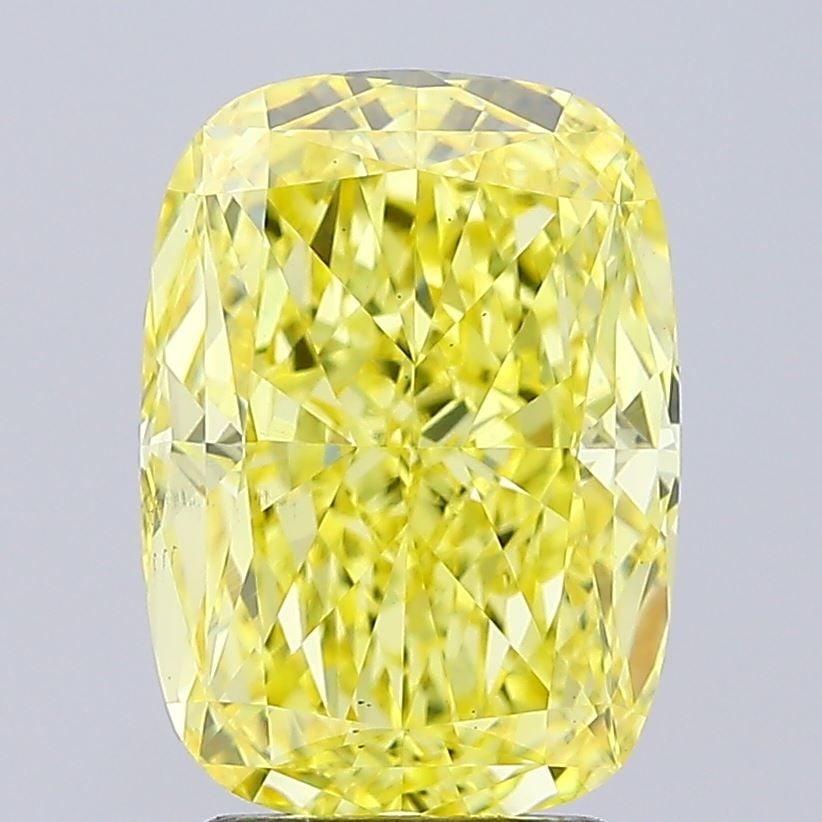 Loose Diamond - CUSHION MODIFIED 3.51ct Fancy Vivid Yellow VS2: Loose Diamond - CUSHION MODIFIED 3.51ct Fancy Vivid Yellow VS2 Source: This is a real non-mined Diamond that has been grown in a lab Shape: CUSHION MODIFIED Carats: 3.51 Color: Fancy Vivid Yellow Cert