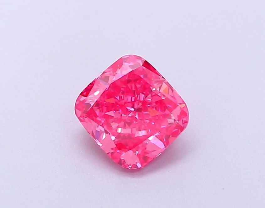 Loose Diamond - CUSHION MODIFIED 1.07ct Fancy Vivid Pink VS1: Loose Diamond - CUSHION MODIFIED 1.07ct Fancy Vivid Pink VS1 Source: This is a real non-mined Diamond that has been grown in a lab Shape: CUSHION MODIFIED Carats: 1.07 Color: Fancy Vivid Pink Certific