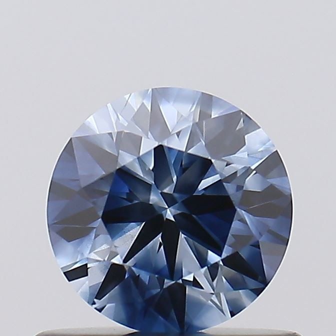 Loose Diamond - ROUND 0.58ct Fancy Vivid Blue VS2: Loose Diamond - ROUND 0.58ct Fancy Vivid Blue VS2 Source: This is a real non-mined Diamond that has been grown in a lab Shape: ROUND Carats: 0.58 Color: Fancy Vivid Blue Certification: NONE Video: