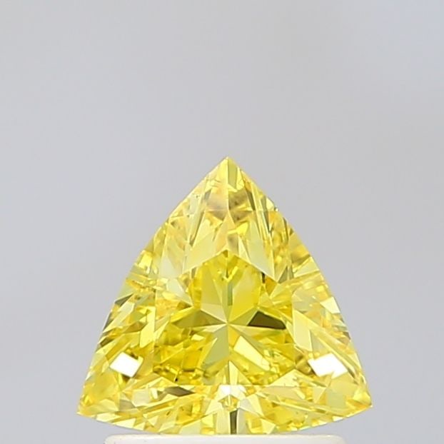 Loose Diamond - TRIANGULAR 1.03ct Fancy Vivid Yellow VS2: Loose Diamond - TRIANGULAR 1.03ct Fancy Vivid Yellow VS2 Source: This is a real non-mined Diamond that has been grown in a lab Shape: TRIANGULAR Carats: 1.03 Color: Fancy Vivid Yellow Certification: I