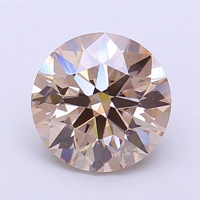 Ideal Loose Diamond - ROUND 2.28ct Fancy Light Brown VVS2: Ideal Loose Diamond - ROUND 2.28ct Fancy Light Brown VVS2 Source: This is a real non-mined Diamond that has been grown in a lab Shape: ROUND Carats: 2.28 Color: Fancy Light Brown Certification: IGI Vi
