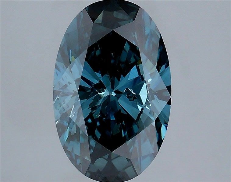Loose Diamond - OVAL 2.77ct Fancy Deep Blueish Green SI2: Loose Diamond - OVAL 2.77ct Fancy Deep Blueish Green SI2 Source: This is a real non-mined Diamond that has been grown in a lab Shape: OVAL Carats: 2.77 Color: Fancy Deep Blueish Green Certification: I