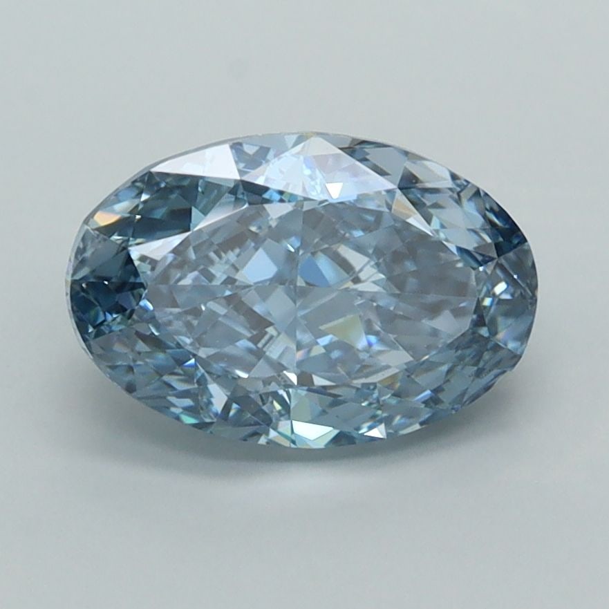 Loose Diamond - OVAL 2.04ct Fancy Vivid Blue IF: Loose Diamond - OVAL 2.04ct Fancy Vivid Blue IF Source: This is a real non-mined Diamond that has been grown in a lab Shape: OVAL Carats: 2.04 Color: Fancy Vivid Blue Certification: IGI Video: