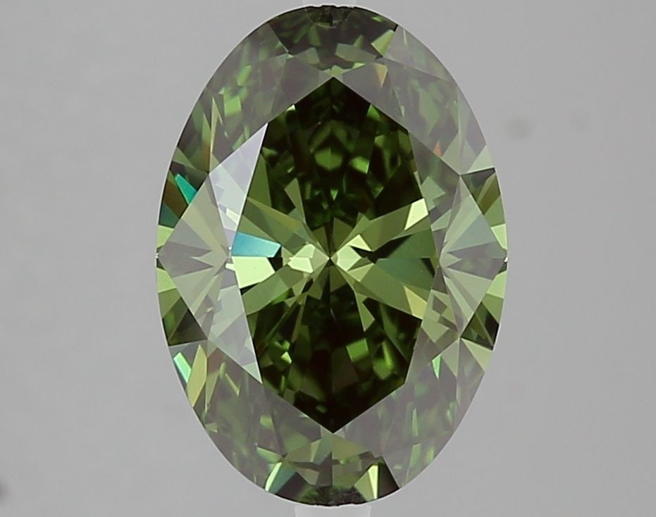 Loose Diamond - OVAL 3.0ct Fancy Vivid Green VS1: Loose Diamond - OVAL 3.0ct Fancy Vivid Green VS1 Source: This is a real non-mined Diamond that has been grown in a lab Shape: OVAL Carats: 3.0 Color: Fancy Vivid Green Certification: IGI Video: