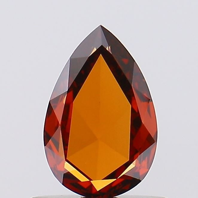 Loose Diamond - PEAR 0.5ct Fancy Vivid Orangey Red VS1: Loose Diamond - PEAR 0.5ct Fancy Vivid Orangey Red VS1 Source: This is a real non-mined Diamond that has been grown in a lab Shape: PEAR Carats: 0.5 Color: Fancy Vivid Orangey Red Certification: NONE 