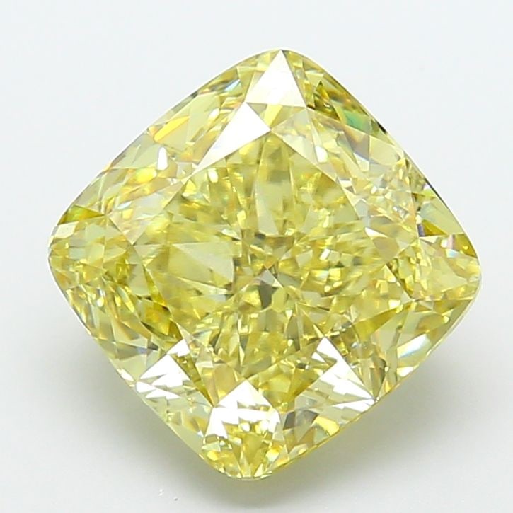 Loose Diamond - CUSHION MODIFIED 7.08ct Fancy Intense Yellow VVS2: Loose Diamond - CUSHION MODIFIED 7.08ct Fancy Intense Yellow VVS2 Source: This is a real non-mined Diamond that has been grown in a lab Shape: CUSHION MODIFIED Carats: 7.08 Color: Fancy Intense Yellow