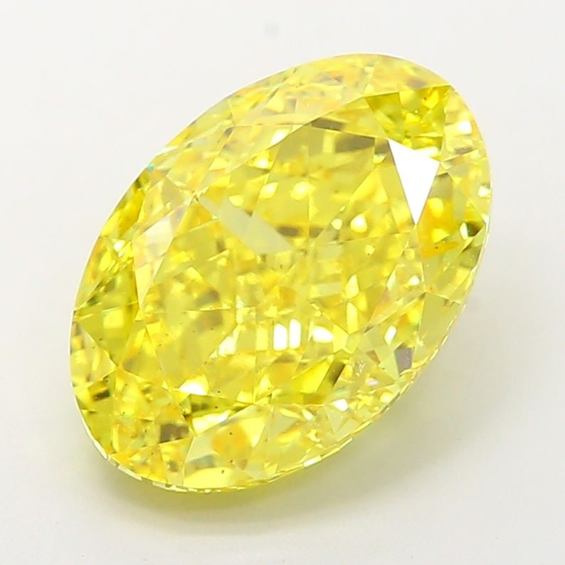 Loose Diamond - OVAL 8.56ct Fancy Vivid Yellow VS2: Loose Diamond - OVAL 8.56ct Fancy Vivid Yellow VS2 Source: This is a real non-mined Diamond that has been grown in a lab Shape: OVAL Carats: 8.56 Color: Fancy Vivid Yellow Certification: IGI Video: