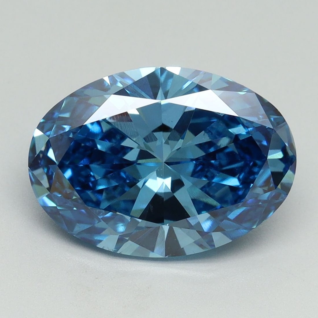 Loose Diamond - OVAL 4.0ct Fancy Vivid Blue VS1: Loose Diamond - OVAL 4.0ct Fancy Vivid Blue VS1 Source: This is a real non-mined Diamond that has been grown in a lab Shape: OVAL Carats: 4.0 Color: Fancy Vivid Blue Certification: IGI Video: