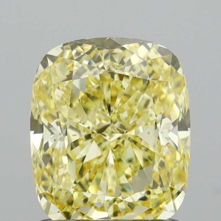 Loose Diamond - CUSHION MODIFIED 1.22ct Fancy Intense Yellow VS1: Loose Diamond - CUSHION MODIFIED 1.22ct Fancy Intense Yellow VS1 Source: This is a real non-mined Diamond that has been grown in a lab Shape: CUSHION MODIFIED Carats: 1.22 Color: Fancy Intense Yellow 