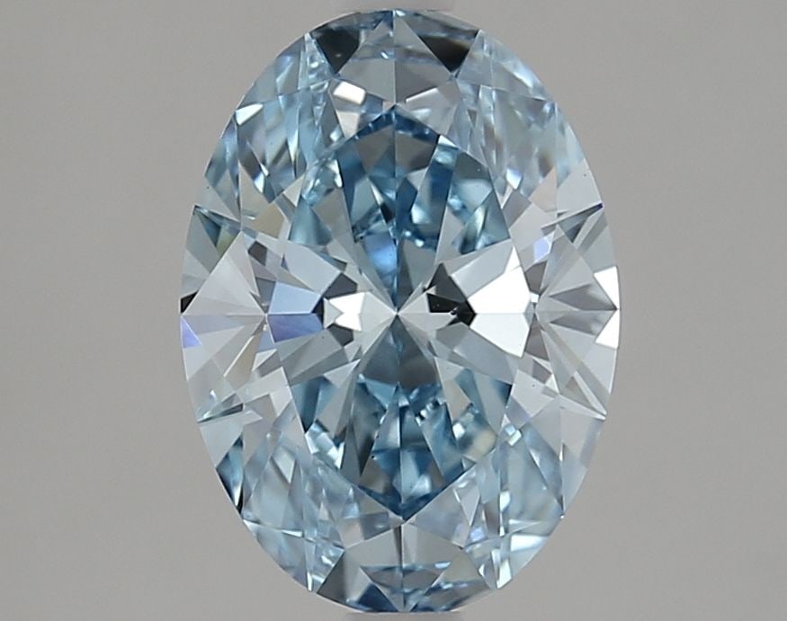 Loose Diamond - OVAL 1.97ct Fancy Vivid Blue VS1: Loose Diamond - OVAL 1.97ct Fancy Vivid Blue VS1 Source: This is a real non-mined Diamond that has been grown in a lab Shape: OVAL Carats: 1.97 Color: Fancy Vivid Blue Certification: IGI Video: