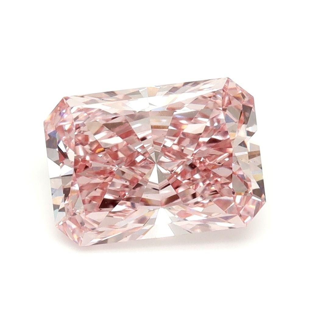 Loose Diamond - RADIANT 2.53ct Fancy Vivid Pink VS2: Loose Diamond - RADIANT 2.53ct Fancy Vivid Pink VS2 Source: This is a real non-mined Diamond that has been grown in a lab Shape: RADIANT Carats: 2.53 Color: Fancy Vivid Pink Certification: IGI Video: