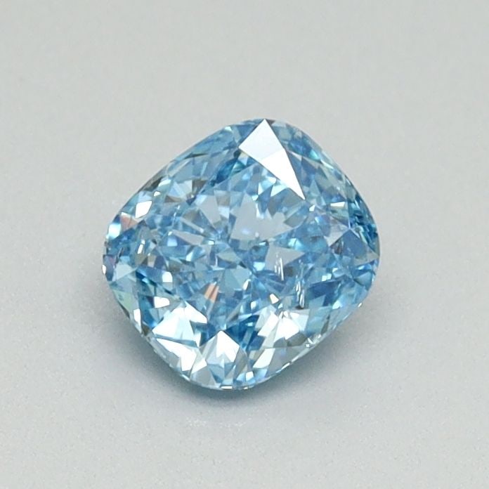 Loose Diamond - CUSHION MODIFIED 0.5ct Fancy Vivid Blue SI2: Loose Diamond - CUSHION MODIFIED 0.5ct Fancy Vivid Blue SI2 Source: This is a real non-mined Diamond that has been grown in a lab Shape: CUSHION MODIFIED Carats: 0.5 Color: Fancy Vivid Blue Certificat
