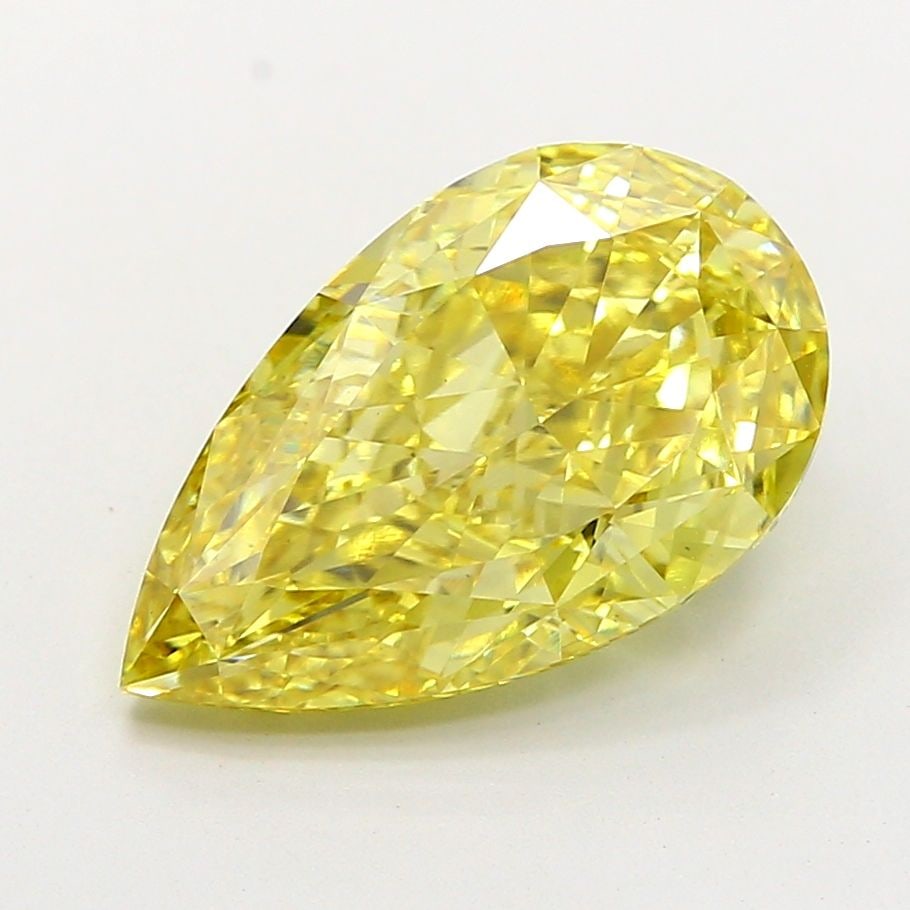 Loose Diamond - PEAR 5.02ct Fancy Intense Yellow VS1: Loose Diamond - PEAR 5.02ct Fancy Intense Yellow VS1 Source: This is a real non-mined Diamond that has been grown in a lab Shape: PEAR Carats: 5.02 Color: Fancy Intense Yellow Certification: IGI Video