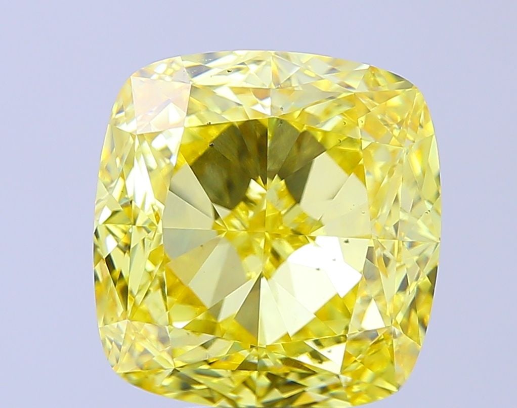 Loose Diamond - CUSHION MODIFIED 11.54ct Fancy Vivid Yellow VS2: Loose Diamond - CUSHION MODIFIED 11.54ct Fancy Vivid Yellow VS2 Source: This is a real non-mined Diamond that has been grown in a lab Shape: CUSHION MODIFIED Carats: 11.54 Color: Fancy Vivid Yellow Ce