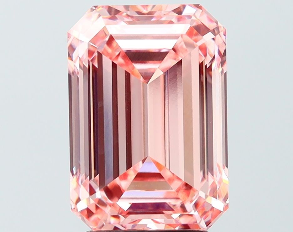 Loose Diamond - EMERALD 4.02ct Fancy Intense Pink VVS2: Loose Diamond - EMERALD 4.02ct Fancy Intense Pink VVS2 Source: This is a real non-mined Diamond that has been grown in a lab Shape: EMERALD Carats: 4.02 Color: Fancy Intense Pink Certification: IGI Vi