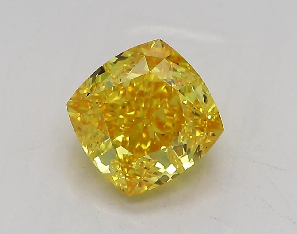 Loose Diamond - CUSHION MODIFIED 1.21ct Fancy Vivid Yellow IF: Loose Diamond - CUSHION MODIFIED 1.21ct Fancy Vivid Yellow IF Source: This is a real non-mined Diamond that has been grown in a lab Shape: CUSHION MODIFIED Carats: 1.21 Color: Fancy Vivid Yellow Certi