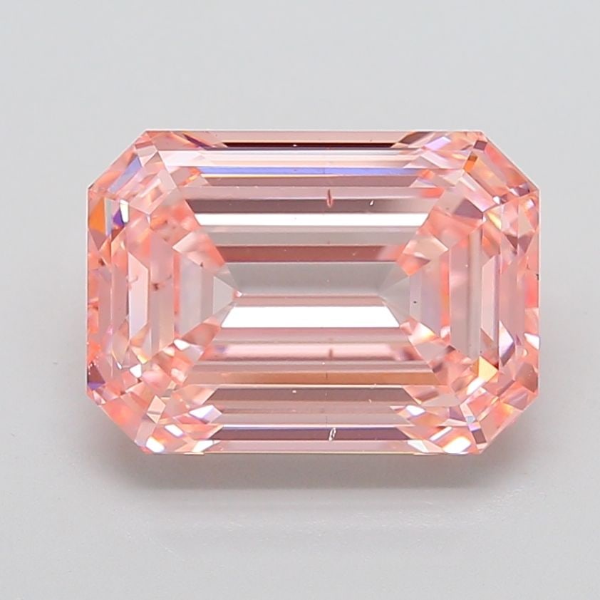 Loose Diamond - EMERALD 10.0ct Fancy Intense Pink VS2: Loose Diamond - EMERALD 10.0ct Fancy Intense Pink VS2 Source: This is a real non-mined Diamond that has been grown in a lab Shape: EMERALD Carats: 10.0 Color: Fancy Intense Pink Certification: IGI Vid