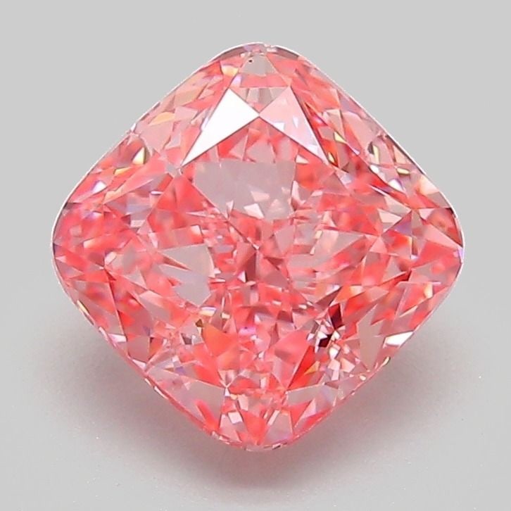 Loose Diamond - CUSHION MODIFIED 2.07ct Fancy Vivid Pink VVS2: Loose Diamond - CUSHION MODIFIED 2.07ct Fancy Vivid Pink VVS2 Source: This is a real non-mined Diamond that has been grown in a lab Shape: CUSHION MODIFIED Carats: 2.07 Color: Fancy Vivid Pink Certifi
