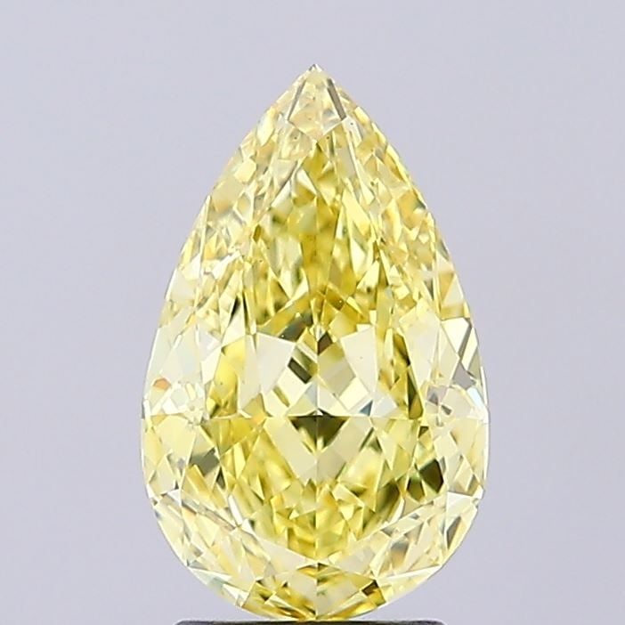 Loose Diamond - PEAR 2.6ct Fancy Intense Yellow VS1: Loose Diamond - PEAR 2.6ct Fancy Intense Yellow VS1 Source: This is a real non-mined Diamond that has been grown in a lab Shape: PEAR Carats: 2.6 Color: Fancy Intense Yellow Certification: IGI Video: