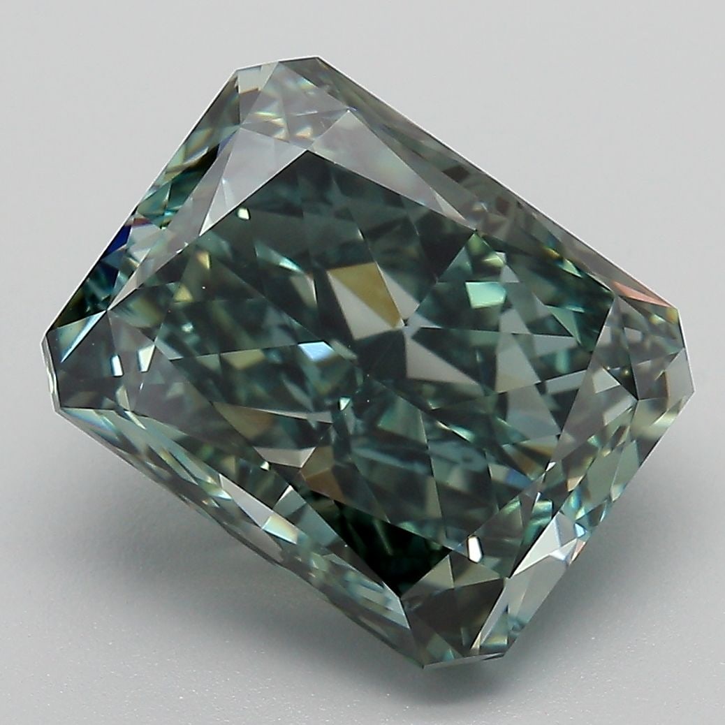Loose Diamond - RADIANT 6.71ct Fancy Vivid Green VVS2: Loose Diamond - RADIANT 6.71ct Fancy Vivid Green VVS2 Source: This is a real non-mined Diamond that has been grown in a lab Shape: RADIANT Carats: 6.71 Color: Fancy Vivid Green Certification: IGI The 