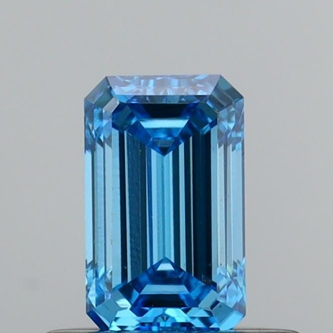 Loose Diamond - EMERALD 0.48ct Fancy Vivid Blue VS1: Loose Diamond - EMERALD 0.48ct Fancy Vivid Blue VS1 Source: This is a real non-mined Diamond that has been grown in a lab Shape: EMERALD Carats: 0.48 Color: Fancy Vivid Blue Certification: IGI Video:
