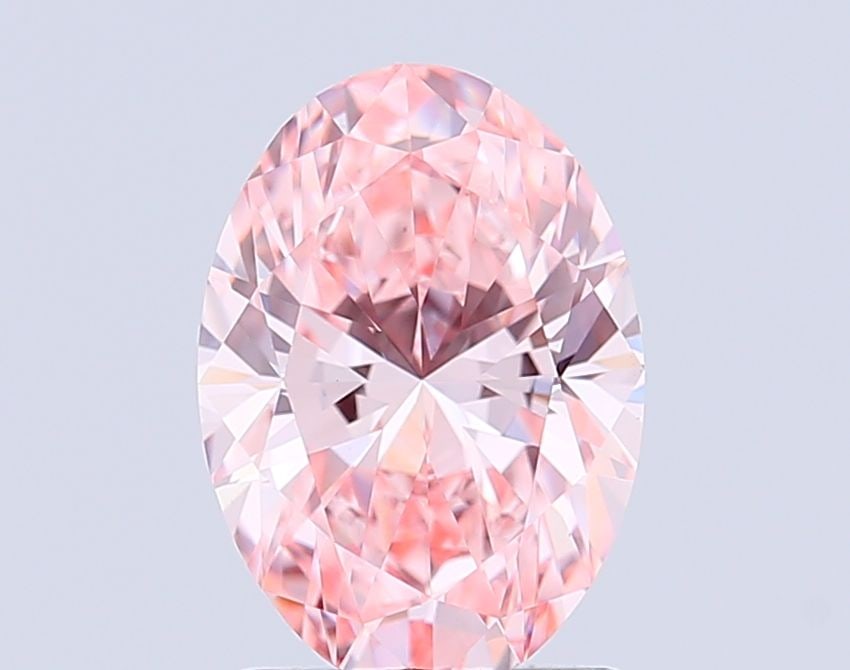 Loose Diamond - OVAL 1.61ct Fancy Vivid Pink VS1: Loose Diamond - OVAL 1.61ct Fancy Vivid Pink VS1 Source: This is a real non-mined Diamond that has been grown in a lab Shape: OVAL Carats: 1.61 Color: Fancy Vivid Pink Certification: IGI Video: