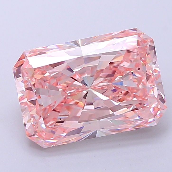 Loose Diamond - RADIANT 4.22ct Fancy Intense Pink VS1: Loose Diamond - RADIANT 4.22ct Fancy Intense Pink VS1 Source: This is a real non-mined Diamond that has been grown in a lab Shape: RADIANT Carats: 4.22 Color: Fancy Intense Pink Certification: IGI Vid