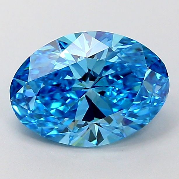 Loose Diamond - OVAL 1.51ct Fancy Vivid Blue VVS2: Loose Diamond - OVAL 1.51ct Fancy Vivid Blue VVS2 Source: This is a real non-mined Diamond that has been grown in a lab Shape: OVAL Carats: 1.51 Color: Fancy Vivid Blue Certification: IGI Video: