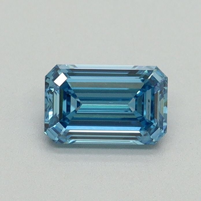 Loose Diamond - EMERALD 0.51ct Fancy Vivid Blue VS1: Loose Diamond - EMERALD 0.51ct Fancy Vivid Blue VS1 Source: This is a real non-mined Diamond that has been grown in a lab Shape: EMERALD Carats: 0.51 Color: Fancy Vivid Blue Certification: IGI Video: