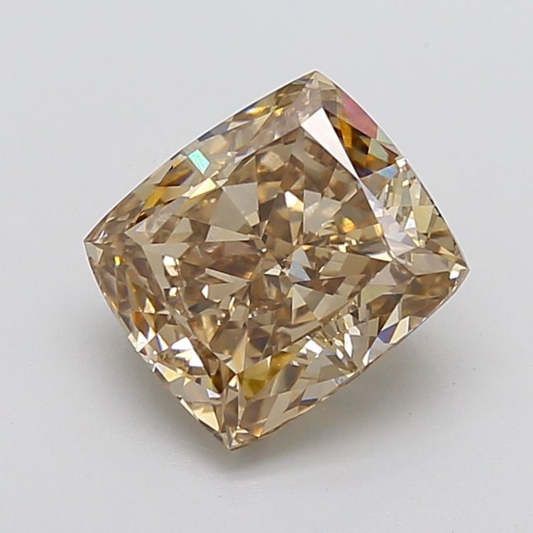 Loose Diamond - CUSHION MODIFIED 5.16ct Fancy Yellow Brown VS2: Loose Diamond - CUSHION MODIFIED 5.16ct Fancy Yellow Brown VS2 Source: This is a real non-mined Diamond that has been grown in a lab Shape: CUSHION MODIFIED Carats: 5.16 Color: Fancy Yellow Brown Cert